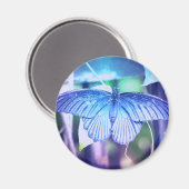 Blue Butterfly Magnet (Vorderseite/Rückseite)