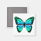 Blue Butterfly Magnet (Vorderseite/Rückseite)