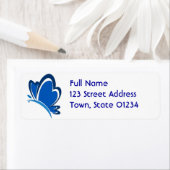 Blue Butterfly-Mailing-Label (Insitu)