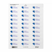 Blue Butterfly-Mailing-Label (Vorne)
