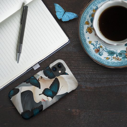Blue Butterfly Masquerade Case-Mate iPhone Hülle