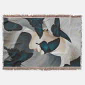 Blue Butterfly Masquerade Decke (Vorderseite)