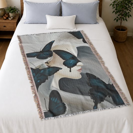 Blue Butterfly Masquerade Decke