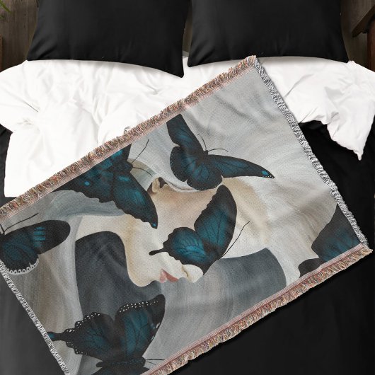 Blue Butterfly Masquerade Decke