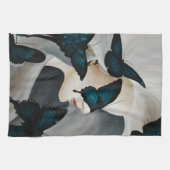 Blue Butterfly Masquerade Geschirrtuch (Horizontal)