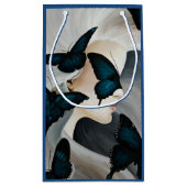Blue Butterfly Masquerade Kleine Geschenktüte (Rückseite)