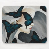 Blue Butterfly Masquerade Mousepad (Vorne)