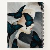 Blue Butterfly Masquerade Notizblock (Rückseite)