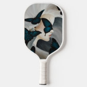Blue Butterfly Masquerade Pickleball Schläger (Rückseite)