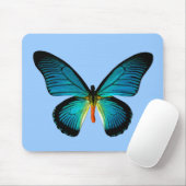 Blue Butterfly Maus Pad Mousepad (Mit Mouse)