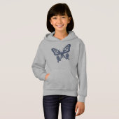 Blue Butterfly Minimal Nature Art by Papil Hoodie (Vorne ganz)