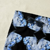 Blue Butterfly Mirrored Pattern Beach Handtuch (Beispiel)