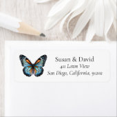 Blue Butterfly mit Orange Accessoires-Adresse (Insitu)