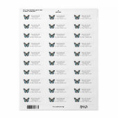 Blue Butterfly mit Orange Accessoires-Adresse (Vorne)