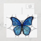 Blue Butterfly Mosaik Postkarte (Vorne/Hinten)