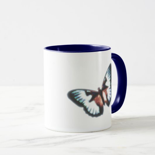 Blue Butterfly Mug Tasse (VorderseiteRechts)