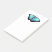Blue Butterfly Nature Art, Fine Foto Illustration Post-it Klebezettel (angewinkelt)