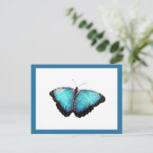 Blue Butterfly Nature Art, Fine Foto Illustration Postkarte (Stehend Vorderseite)