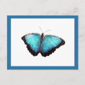 Blue Butterfly Nature Art, Fine Foto Illustration Postkarte (Vorderseite)