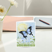 Blue Butterfly Note Card