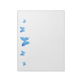 Blue Butterfly Notepad Notizblock (Rotiert)