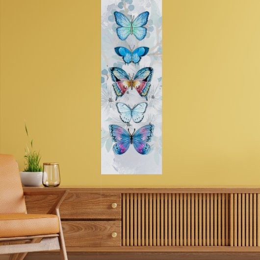 Blue Butterfly Panel Poster (Wohnzimmer 2)