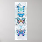 Blue Butterfly Panel Poster (Vorne)