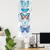 Blue Butterfly Panel Poster (Heimbüro)
