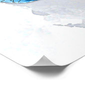 Blue Butterfly Panel Poster (Ecke)