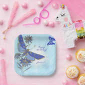 Blue Butterfly Pappteller (Party)