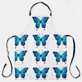 Blue Butterfly Pattern Kitchen Schürze (Vorderseite)