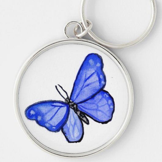 Blue Butterfly Pendant Schlüsselanhänger (Vorne)
