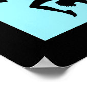 BLUE BUTTERFLY PERSONALISIERT GYMNASTICS POSTER (Ecke)