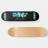 Blue Butterfly Personalisiert Skateboard (Horizontal)