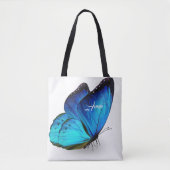 Blue Butterfly Personalisiert Tasche (Vorderseite)