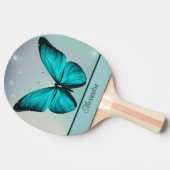 Blue Butterfly Personalisiert Tischtennis Schläger (Seitenansicht)