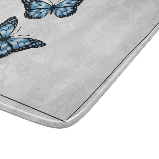 Blue Butterfly Personalisierte Schnittplatine Schneidebrett (Ecke)
