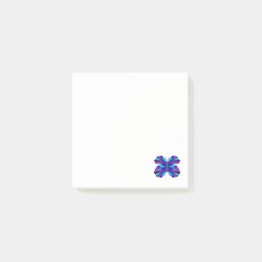 Blue Butterfly Post-It Notes Klebezettel (Vorderseite)