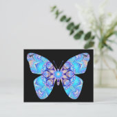 Blue Butterfly Postcard Postkarte (Stehend Vorderseite)