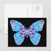 Blue Butterfly Postcard Postkarte (Vorne/Hinten)