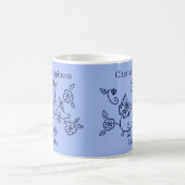 Blue Butterfly Reminder Mug Kaffeetasse (Mittel)