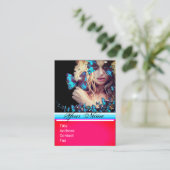 BLUE BUTTERFLY SCHAUTY SALON, MAKEUP ARTIST monogr Visitenkarte (Stehend Vorderseite)