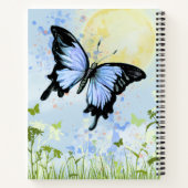 Blue Butterfly Spiral Notebook Notizblock (Rückseite)