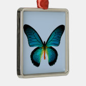 Blue Butterfly Square Ornament (Rechts)