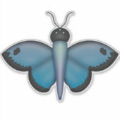 Blue Butterfly Sticker (Vorderseite)