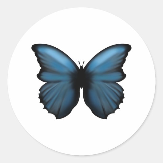 Blue Butterfly Sticker (Vorderseite)
