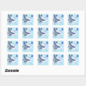 Blue Butterfly Stickers (Blatt)