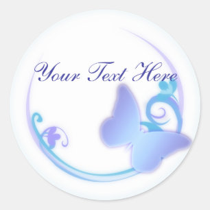 Blue Butterfly Stickers