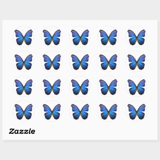 Blue Butterfly Stickers (Blatt)