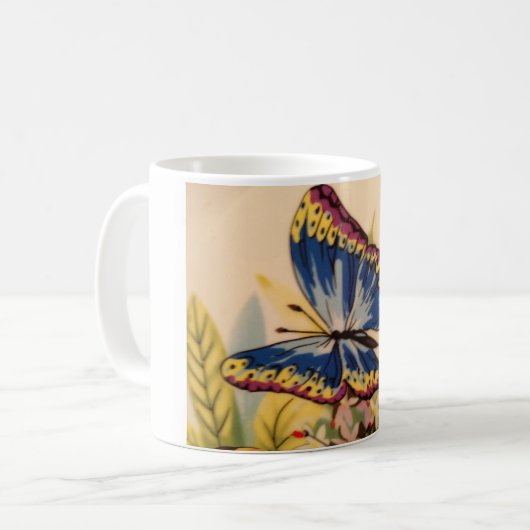 Blue-Butterfly-Tasse Kaffeetasse (Vorderseite Links)